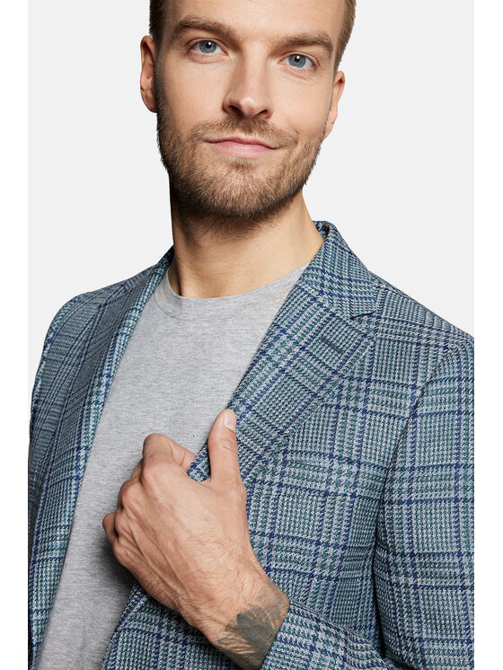 Lancerto Lancerto Marynarka Manresa MA099123000011 Szary Slim Fit