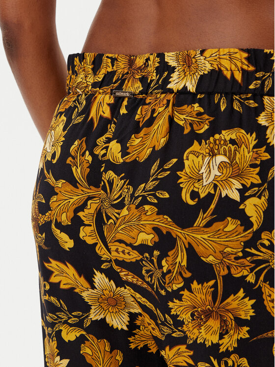 Selmark Selmark Palazzo hlače BM275 Crna Relaxed Fit