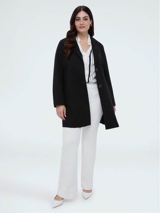 Fiorella Rubino Fiorella Rubino Płaszcz zimowy 0016T000366N033 Czarny Regular Fit