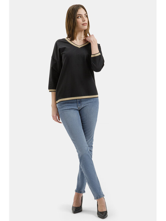 Cross Jeans Cross Jeans Bluza 65479-020 Czarny Regular Fit
