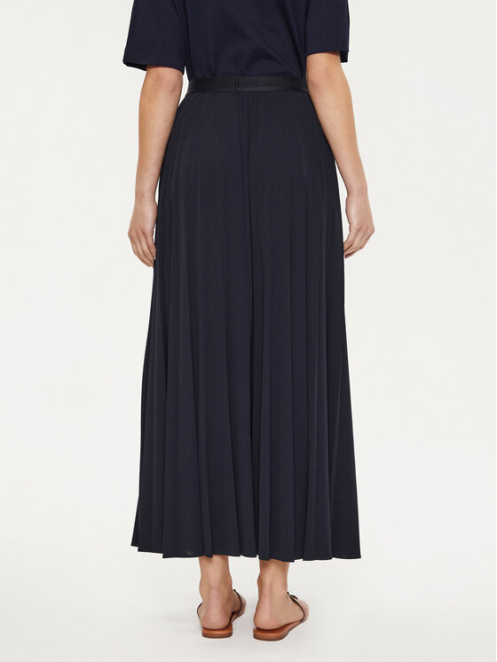 Max Mara Leisure Max Mara Leisure Faltenrock Maesa 2426776027 Dunkelblau Relaxed Fit