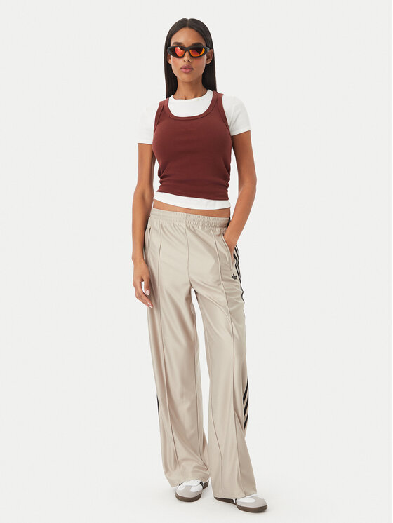 adidas adidas Pantaloni da tuta Metallic Firebird KS9974 Beige Wide Leg