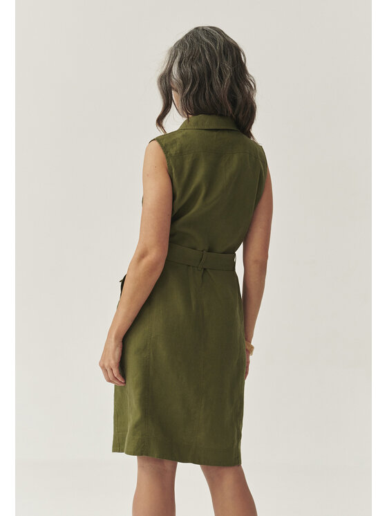 TATUUM TATUUM Sukienka codzienna SOFORINA Khaki Fitted Fit