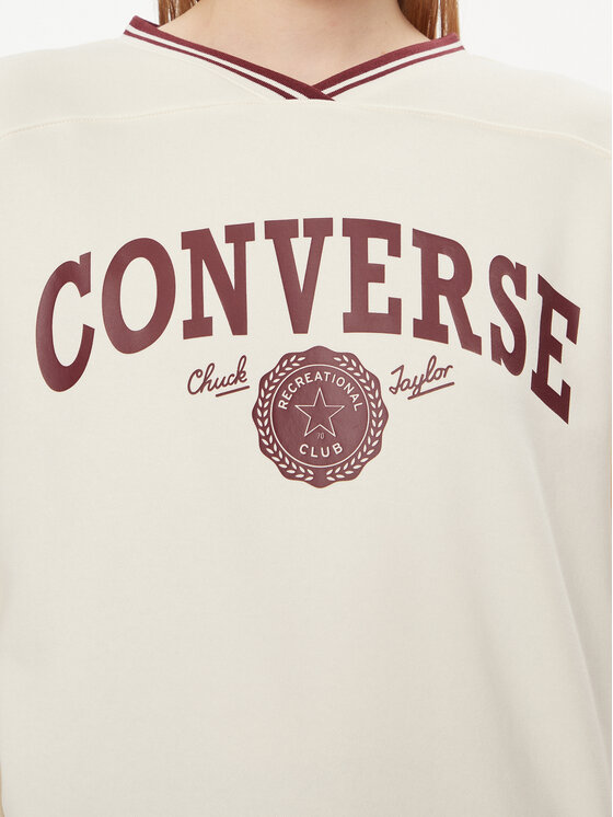 Converse Converse Bluză Retro 10026039-A03 Écru Oversize