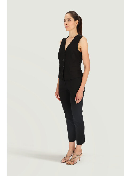 Deni Cler Milano Deni Cler Milano Kamizelka garniturowa W-DC-4001-E2-S4-90-1 Czarny Regular Fit