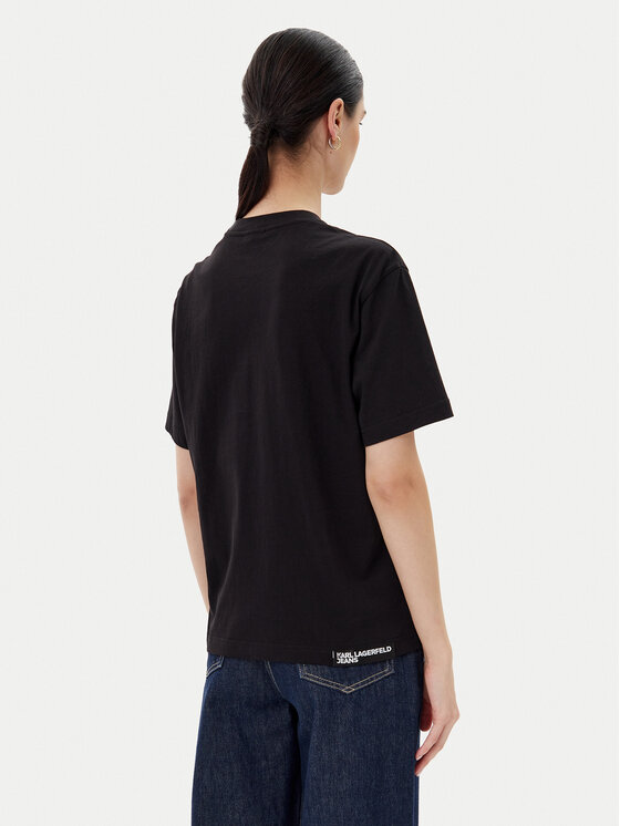 Karl Lagerfeld Jeans Karl Lagerfeld Jeans T-shirt A2W17077 Crna Regular Fit