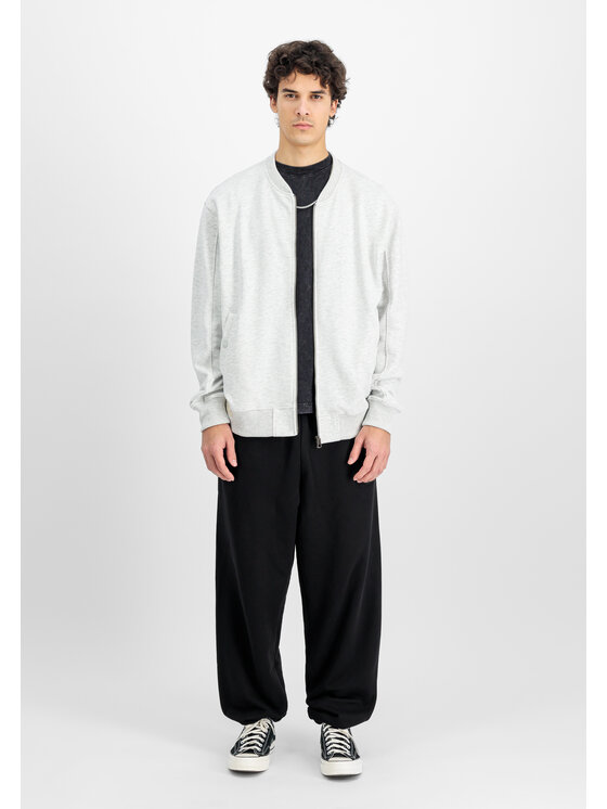 Alpha Industries Alpha Industries Kurtka bomber Studio Edition Fleece Bomber Jacket Szary Loose Fit