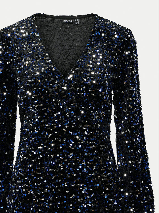 Pieces Pieces Koktel haljina 17133626 Crna Slim Fit