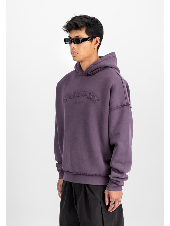 Alpha Industries Alpha Industries Bluza Open Edge Hoodie Fioletowy Relaxed Fit