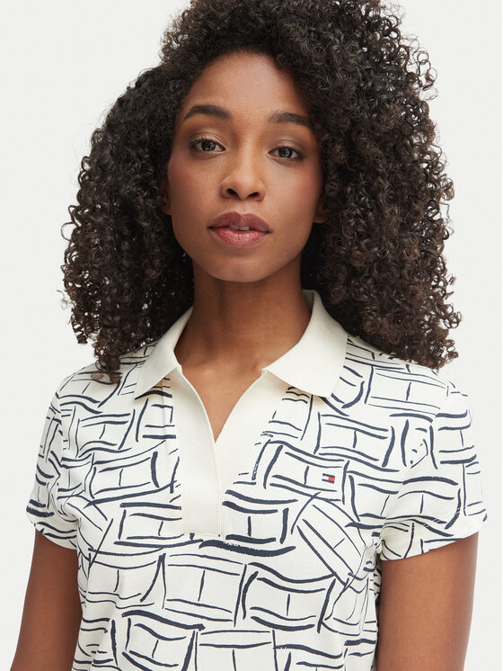 Tommy Hilfiger Tommy Hilfiger Haljina za svaki dan 1985 Pique WW0WW49719 Svijetlo bež Regular Fit