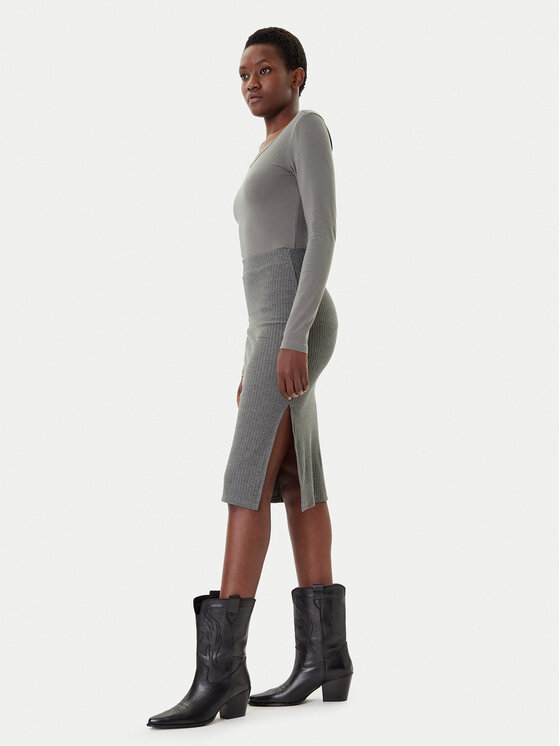 ONLY ONLY Пола тип молив Emma 15233600 Сив Slim Fit