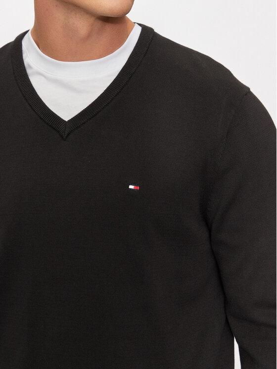 Tommy Hilfiger Tommy Hilfiger Πουλόβερ MW0MW14745 Μαύρο Regular Fit