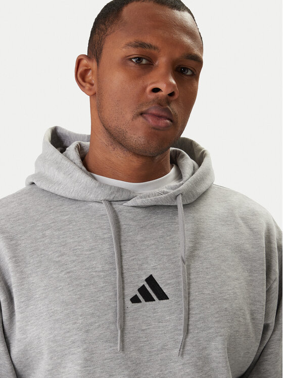 adidas adidas Mikina Essentials 3-Stripes JE6302 Sivá Regular Fit