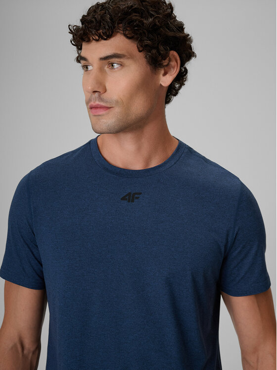 4F 4F Koszulka techniczna BASIC+ Granatowy Regular Fit