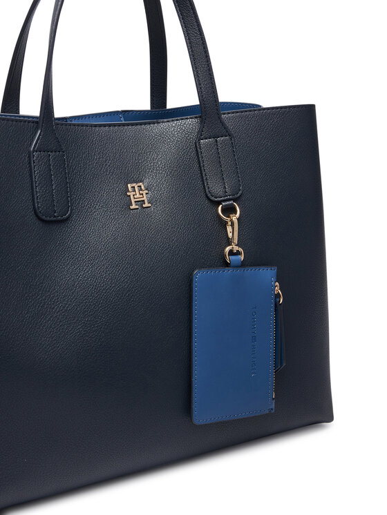 Tommy Hilfiger Tommy Hilfiger Käekott Th Icon Satchel AW0AW18723 Tumesinine