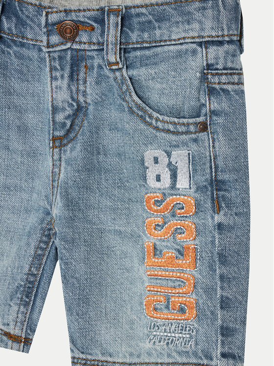 Guess Guess Szorty jeansowe N5GD01 D41E0 Niebieski Regular Fit