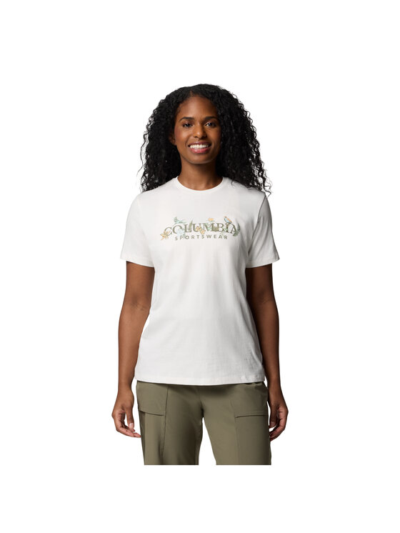 Columbia Columbia T-Shirt Columbia Boundless Beauty Logo SS Tee Beżowy Regular Fit