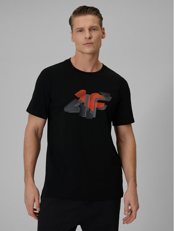 4F 4F T-Shirt BRAND CODE Czarny Regular Fit