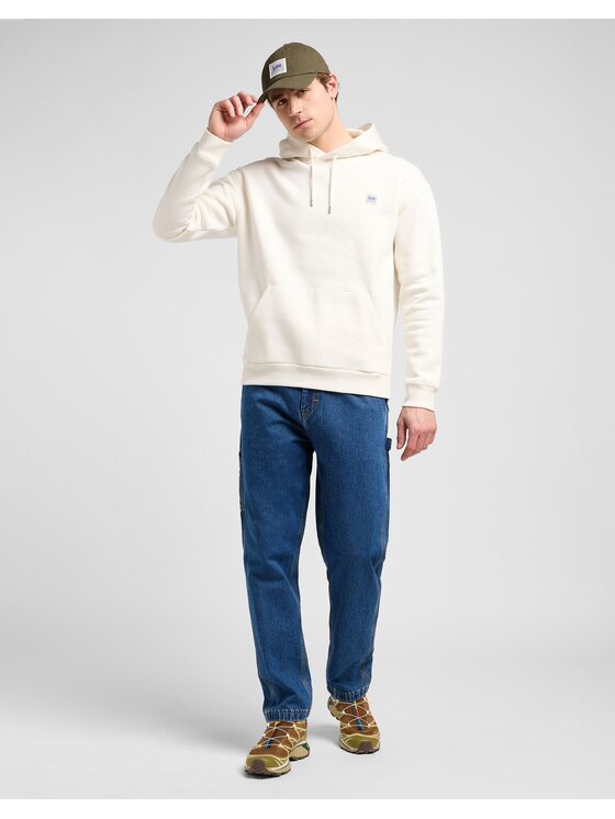 Lee Lee Bluzka WW HOODIE Biały Relaxed Fit
