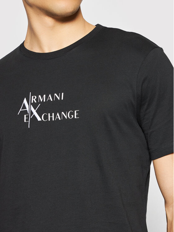 Armani Exchange Armani Exchange T-Shirt 6KZTAX ZJ5LZ 1200 Czarny Regular Fit