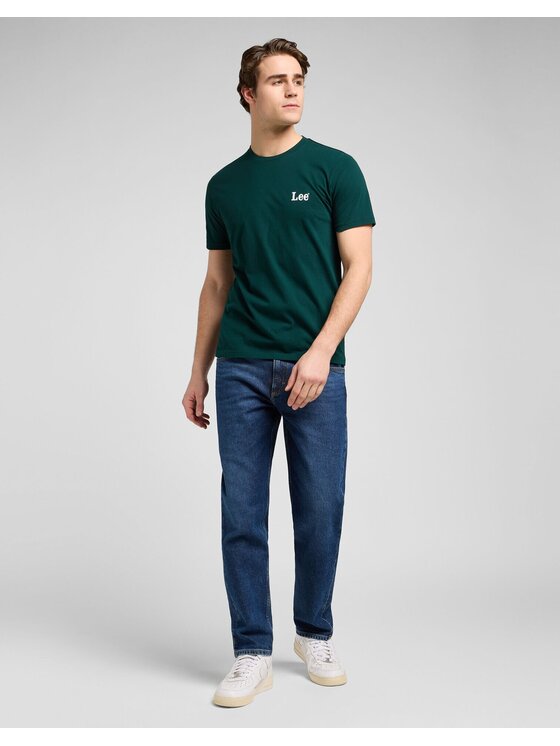 Lee Lee T-shirt SS SMALL LOGO TEE Verde Regular Fit