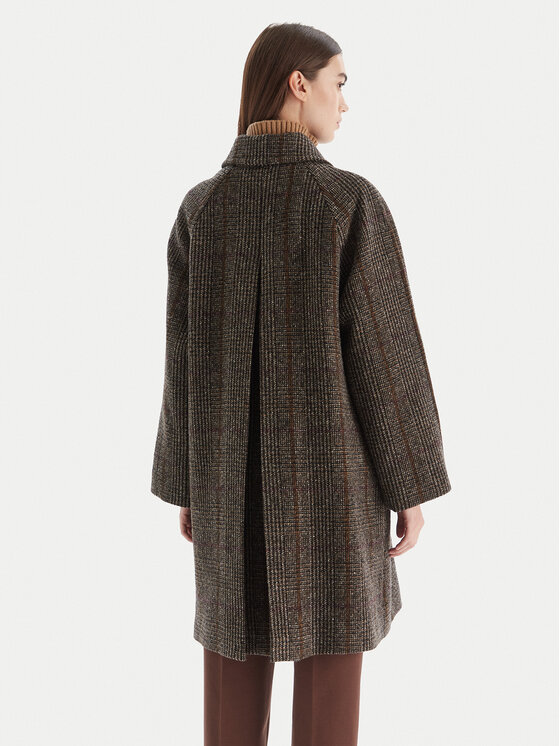 Weekend Max Mara Weekend Max Mara Volneni plašč Pitone 2525016112 Rjava Regular Fit