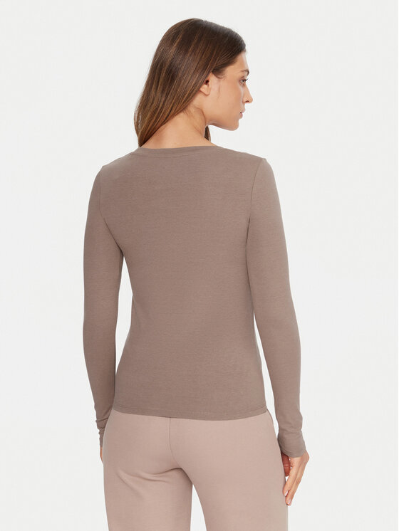 Guess Guess Bluzka O5RI00 KBBU1 Beżowy Regular Fit