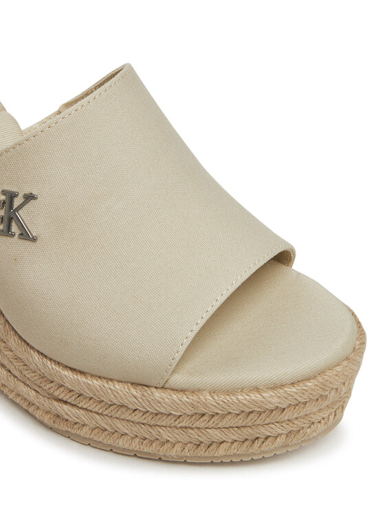 Calvin Klein Jeans Calvin Klein Jeans Espadrilės Wedge Rope Slide Mg YW0YW01699 Écru