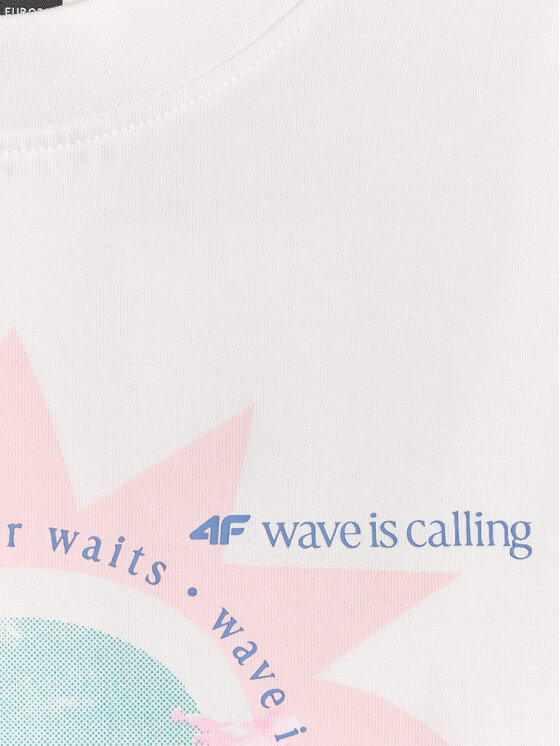 4F 4F T-Shirt FOB SUMMER Biały Loose Fit