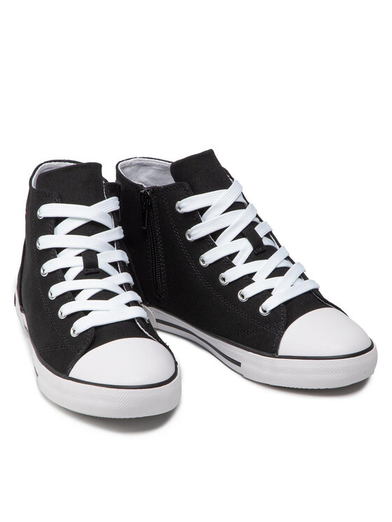 Tommy Hilfiger Tommy Hilfiger Modne superge Higt Top Lace-Up Sneaker T3X4-32209-0890 S Črna