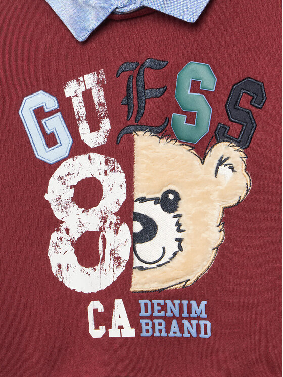Guess Guess Komplekti kuuluvad pluus ja riidest püksid N5YG13 KAX74 Bordoopunane Regular Fit
