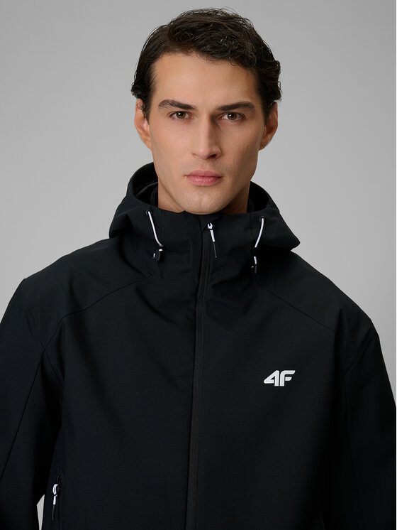 4F 4F Kurtka przejściowa MIDSHOP TEXTILE Czarny Regular Fit