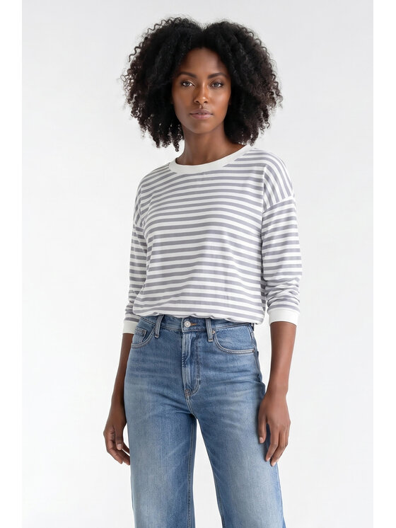 FIGL FIGL Bluzka M1373 Szary Regular Fit