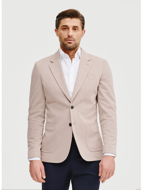 Pako Lorente Pako Lorente Marynarka P25SF-3X-021 Beżowy Slim Fit