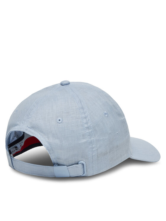 Tommy Hilfiger Tommy Hilfiger Șapcă Essential Flag Linen Cap AW0AW17130 Albastru celest