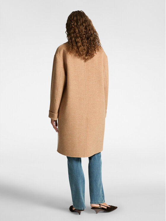 Elena Mirò Elena Mirò Cappotto invernale 8147P000057N012 Crema Regular Fit