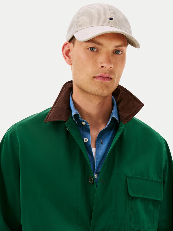 Tommy Hilfiger Tommy Hilfiger Czapka z daszkiem Th Flag 6 Panel Cord Cap AM0AM13583 Écru