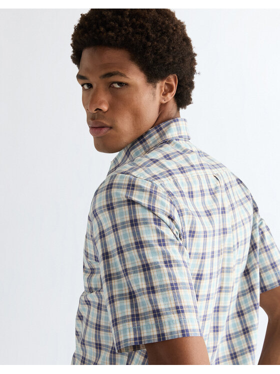 Wrangler Wrangler Koszula SS 1 PKT SHIRT Niebieski Regular Fit