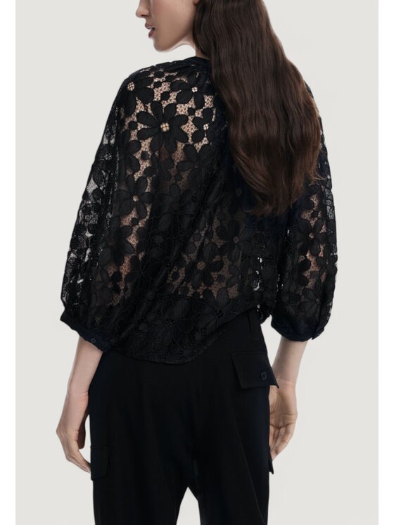 Desigual Desigual Μπλουζάκι BLUS_MUSAS Μαύρο Casual Fit