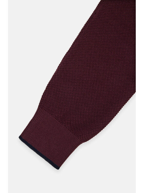 Lancerto Lancerto Sweter Clive SW073223000093 Bordowy Regular Fit
