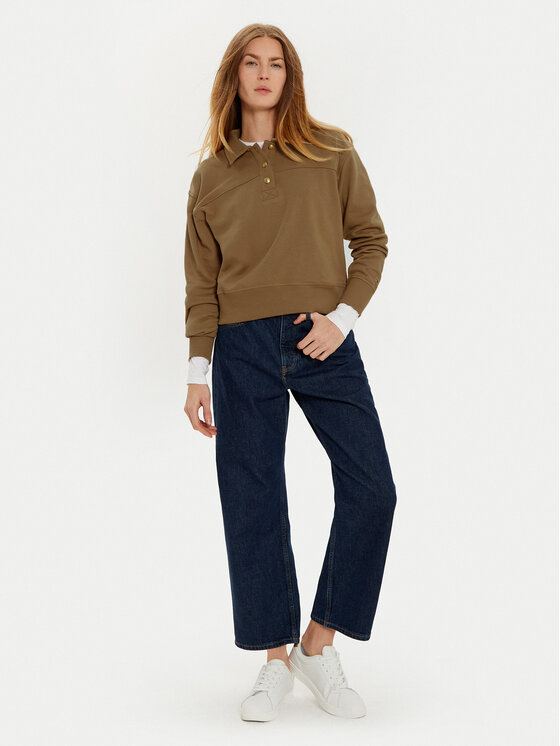 Tommy Hilfiger Tommy Hilfiger Bluză WW0WW44081 Kaki Regular Fit