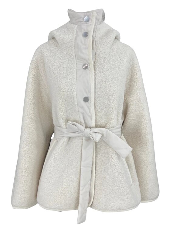PINKO PINKO Παλτό Capperi caban similmontone Λευκό Regular Fit