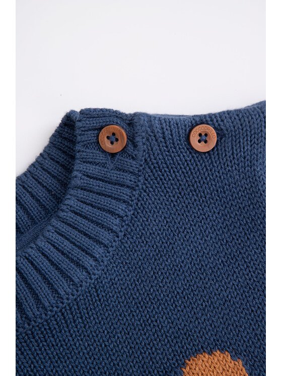 Coccodrillo Coccodrillo Sweter ZC5172101FBN-015 Granatowy Regular Fit