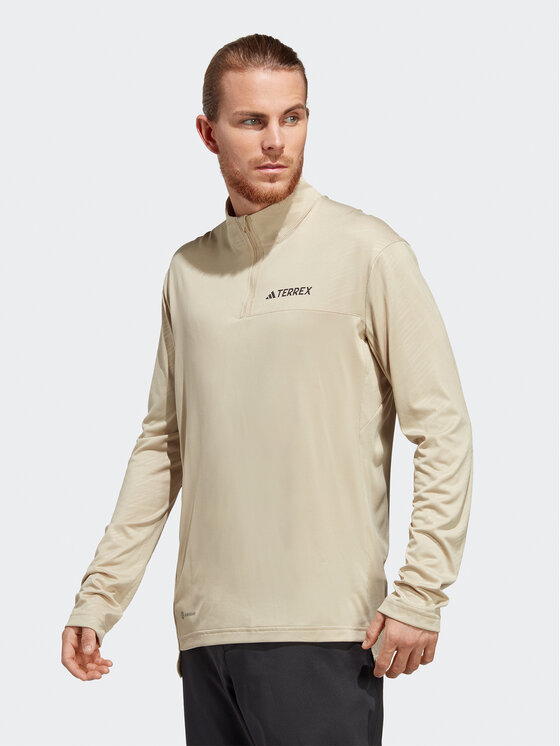 Adidas Longsleeve Terrex Multi Half Zip Long Sleeve Top HM4021 Beige Slim Fit Modivo At