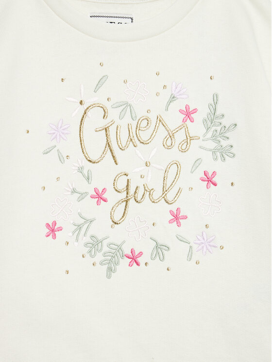 Guess Guess Felpa K4BQ08 KAX74 Écru Regular Fit