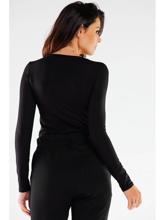 Infinite You Infinite You Bluzka M289 Czarny Basic Fit