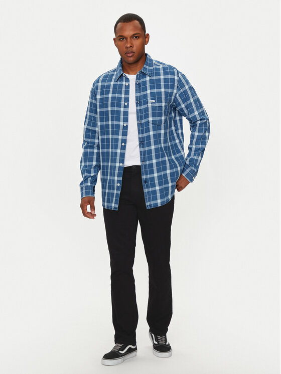 Wrangler Wrangler Hemd 112357249 Blau Regular Fit