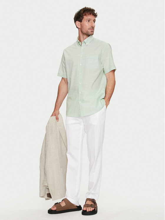 Bugatti Bugatti Camicia 9450 58330A Verde Regular Fit