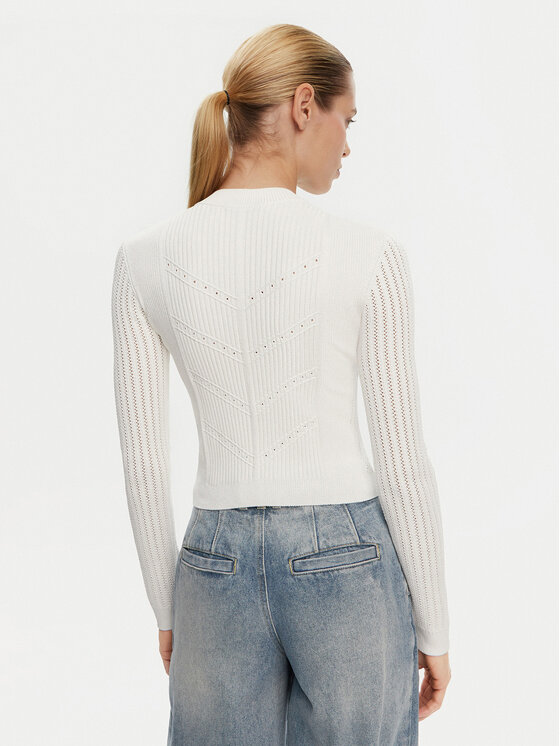 Balmain Balmain Strickjacke DF1KL190KF24 Weiß Regular Fit