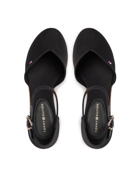 Tommy Hilfiger Tommy Hilfiger Espadrile Basic Close Toe Mid Wedge FW0FW04787 Crna